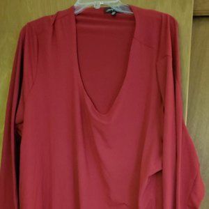 Woman Long Sleeve Silky Blouse